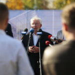 Kielce. 15.10.2019. Konferencja dotycząca budowy nowej siedziby TVP. Na zdjęciu (od lewej): Krzysztof Lipiec - poseł / Wiktor Taszłow / Radio Kielce