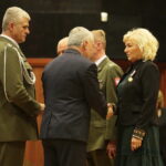 Kielce. 25.10.2019. Święto terenowych organów administracji wojskowej. Medal wręczają płk Jarosław Molisak - Szef WSzW w Kielcach, Andrzej Bętkowski - marszałek województwa świętokrzyskiego / Wiktor Taszłow / Radio Kielce