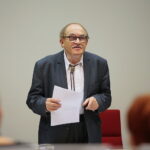 Kielce. 16.10.2019. Spotkanie autorskie. Stanisław Nyczaj - W stronę ekoliteratury. Na zdjęciu: Stanisław Nyczaj - prezes kieleckiego oddziału Związku Literatów Polskich / Wiktor Taszłow / Radio Kielce