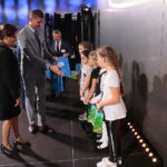 Kielce. 22.10.2019. Kongres Edukacji Przyszłości. Nagrody wręczają: Agata Wojtyszek - wojewoda świętokrzyski, Dariusz Piontkowski - minister edukacji narodowej, Andrzej Dera - sekretarz stanu w Kancelarii Prezydenta RP i Kazimierz Mądzik - świętokrzyski kurator oświaty / Wiktor Taszłow / Radio Kielce