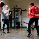 30.10.2019. Morawica. Remigiusz Kubas poprowadził warsztaty w Klubie Bokserskim „Garda” / Wiktor Taszłow / Radio Kielce