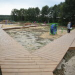 Cedzyna. 03.10.2019. Zagospodarowanie terenu wokół zalewu od strony gminy Masłów / Wiktor Taszłow / Radio Kielce