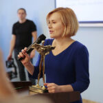 Podzamcze. 02.10.2019. XXI Wojewódzkie Obchody Światowego Dnia Turystyki. Na zdjęciu (od lewej): Andrzej Bętkowski - marszałek województwa świętokrzyskiego, Anna Krupka - poseł, Mariusz Gosek – członek zarządu województwa / Wiktor Taszłow / Radio Kielce