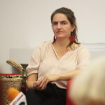 09.210.2019. Konferencja przed wystawą "DZIEWCZYNY NA WARSZTAT". Paulina Adamska - firma Serfenta / Wiktor Taszłow / Radio Kielce