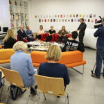 09.210.2019. Konferencja przed wystawą "DZIEWCZYNY NA WARSZTAT" / Wiktor Taszłow / Radio Kielce