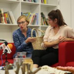 09.210.2019. Konferencja przed wystawą "DZIEWCZYNY NA WARSZTAT". Łucja Cieślar, Paulina Adamska - obie firma Serfenta / Wiktor Taszłow / Radio Kielce