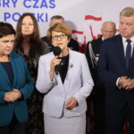 09.10.2019. Mostki. Wizyta Beaty Szydło w Mostkach. Na zdjęciu (od lewej): Beata Szydło - europoseł, była premier, Agnieszka Buras - kandydatka z listy PiS do sejmu, Maria Zuba - poseł PiS i Jarosław Rusiecki - senator PiS / Wiktor Taszłow / Radio Kielce