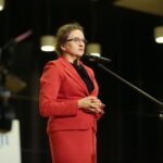 Kielce. 14.10.2019. Kieleckie obchody Dnia Edukacji Narodowej. Przemawia Agata Wojtyszek - wojewoda świętokrzyski / Wiktor Taszłow / Radio Kielce