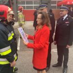 10.10.2019. Kielce. Przekazanie nowych pojazdów ratowniczo-gaśniczych komendom w Kielcach i Kazimierzy. Agata Wojtyszek - wojewoda świętokrzyski / Monika Miller / Radio Kielce