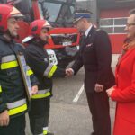 10.10.2019. Kielce. Przekazanie nowych pojazdów ratowniczo-gaśniczych komendom w Kielcach i Kazimierzy. Agata Wojtyszek - wojewoda świętokrzyski / Monika Miller / Radio Kielce