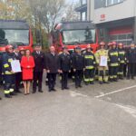 10.10.2019. Kielce. Przekazanie nowych pojazdów ratowniczo-gaśniczych komendom w Kielcach i Kazimierzy / Monika Miller / Radio Kielce