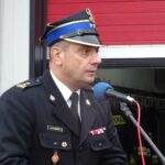 09.10.2019. Ostrowiec Świętokrzyski. Nowe samochody ratownicze-gaśnicze dla PSP w Ostrowcu Świętokrzyskim. Na zdjęciu: bryg. Krzysztof Ciosek - Świętokrzyski Komendant Wojewódzki Państwowej Straży Pożarnej w Kielcach / Emilia Sitarska / Radio Kielce