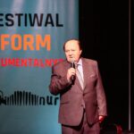22.11.2019 Kielce. Gala finałowa Festiwalu Form Dokumentalnych NURT. Krzysztof Miklaszewski - dyrektor artystyczny NURT-u / Wiktor Taszłow / Radio Kielce