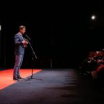 22.11.2019 Kielce. Gala finałowa Festiwalu Form Dokumentalnych NURT. Na zdjęciu reżyser Mariusz Malec / Wiktor Taszłow / Radio Kielce