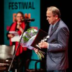 22.11.2019 Kielce. Gala finałowa Festiwalu Form Dokumentalnych NURT. Na zdjęciu: Władysław Jurków - reżyser, laureat Nagrody Ministra Kultury i Dziedzictwa Narodowego / Wiktor Taszłow / Radio Kielce