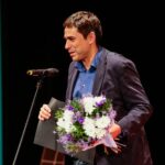 22.11.2019 Kielce. Gala finałowa Festiwalu Form Dokumentalnych NURT. Na zdjęciu: Maciej Kuciel - reżyser, laureat Nagrody Publiczności / Wiktor Taszłow / Radio Kielce