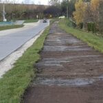 10.11.2019 Kazimierza Wielka. Budowa ścieżki rowerowej / Adam Bodzioch