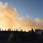 05.11.2019. Fałków. Pożar wysypiska śmieci / Magda Galas-Klusek / Radio Kielce