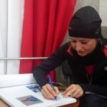 06.11.2019 Mstyczów. Wizyta Miłki Raulin. Na zdjęciu: Miłka Raulin / Ewa Pociejowska-Gawęda / Radio Kielce