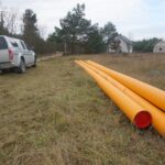 07.11.2019. Piekoszów. Rozpoczęcie budowy 16-kilometrowego odcinka sieci gazowej z Małogoszcza / Wiktor Dziarmaga / Radio Kielce