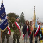 08.11.2019. Wodzisław. Wspólne śpiewanie hymnu narodowego / Ewa Pociejowska-Gawęda / Radio Kielce