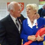 25.11.2019. Jędrzejów. Złote Gody. Na zdjęciu (od lewej): Mieczysław Koniusz i Henryka Koniusz / Ewa Pociejowska-Gawęda / Radio Kielce