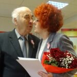 25.11.2019. Jędrzejów. Złote Gody. Na zdjęciu (od lewej): Jan Olesiński i Elżbieta Olesińska / Ewa Pociejowska-Gawęda / Radio Kielce