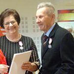 25.11.2019. Jędrzejów. Złote Gody. Na zdjęciu (od lewej): Joanna Sygut i Henryk Sygut / Ewa Pociejowska-Gawęda / Radio Kielce