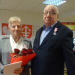 25.11.2019. Jędrzejów. Złote Gody. Na zdjęciu (od lewej): Barbara Tomaszewska i Witold Tomaszewski / Ewa Pociejowska-Gawęda / Radio Kielce