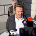 19.11.2019. Kielce. Protest kieleckich przedsiębiorców przed Urzędem Miasta w Kielcach. Na zdjęciu: Sebastian Michalski / Piotr Kwaśniewski / Radio Kielce