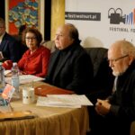 05.11.2019. Kielce. Konferencja na temat Festiwalu Form Dokumentalnych NURT. Na zdjęciu (od lewej): Robert Wieczorek, Magdalena Smożewska-Wójcikiewicz, Krzysztof Miklaszewski i Marian Curzydło / Piotr Kwaśniewski / Radio Kielce