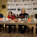 05.11.2019. Kielce. Konferencja na temat Festiwalu Form Dokumentalnych NURT. Na zdjęciu (od lewej): Robert Wieczorek, Magdalena Smożewska-Wójcikiewicz, Krzysztof Miklaszewski i Marian Curzydło / Piotr Kwaśniewski / Radio Kielce