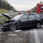 07.11.2019. Wiśniówka. Wypadek na drodze ekspresowej S7 / Piotr Kwaśniewski / Radio Kielce
