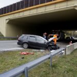 07.11.2019. Wiśniówka. Wypadek na drodze ekspresowej S7 / Piotr Kwaśniewski / Radio Kielce