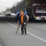 07.11.2019. Wiśniówka. Wypadek na drodze ekspresowej S7 / Piotr Kwaśniewski / Radio Kielce