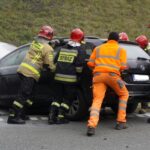 07.11.2019. Wiśniówka. Wypadek na drodze ekspresowej S7 / Piotr Kwaśniewski / Radio Kielce