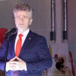 28.11.2019. Kielce. Otwarcie XI Ogólnopolskiego Turnieju Koszykówki Olimpiad Specjalnych. Na zdjęciu: senator Krzysztof Słoń / Michał Kita / Radio Kielce