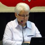 06.11.2019 Ożarów. Sesja Rady Gminy. Halina Dragan - przewodnicząca Rady Gminy Ożarów / Emilia Sitarska / Radio Kielce