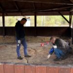 Konserwacja tropów dinozaurów w rezerwacie Gagaty Sołtykowskie / Edyta Nowicka / RDLP w Radomiu