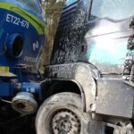 05.11.2019. Włoszczowice. Zderzenie samochodu ciężarowego z pociągiem towarowym / Marta Gajda / Radio Kielce