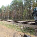 05.11.2019. Włoszczowice. Zderzenie samochodu ciężarowego z pociągiem towarowym / Marta Gajda / Radio Kielce