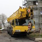 25.11.2019. Busko-Zdrój. Budowa dzwonnicy przy kościele św. Brata Alberta / Marta Gajda / Radio Kielce