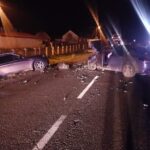 28.11.2019. Przyborowice. Wypadek, w którym ranne zostały dwie osoby / KPP Staszów