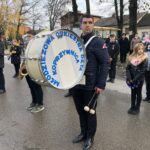 11.11.2019 Koprzywnica. Obchody Święta Niepodległości. Masz z wielką biało-czerwoną flagą / Grażyna Szlęzak-Wójcik / Radio Kielce