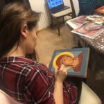 23.11.2019 Sandomierz. Warsztaty pisania ikon / Grażyna Szlęzak-Wójcik / Radio Kielce