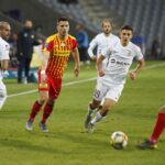 02.11.2019 Kielce. Mecz Korona Kielce - Zagłębie Lubin. Na zdjęciu (w środku): Uros Djuranovic  / Jarosław Kubalski / Radio Kielce