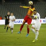 02.11.2019 Kielce. PKO Ekstraklasa. Mecz Korona Kielce - Zagłębie Lubin. Przy piłce Michał Żyro / Jarosław Kubalski / Radio Kielce