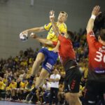 02.11.2019 Kielce. Piłka ręczna. Liga Mistrzów. Mecz PGE Vive Kielce - Telekom Veszprem. Uladzislau Kulesh / Jarosław Kubalski / Radio Kielce