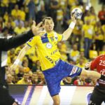 02.11.2019 Kielce. Piłka ręczna. Liga Mistrzów. Mecz PGE Vive Kielce - Telekom Veszprem. Julen Aginagalde / Jarosław Kubalski / Radio Kielce
