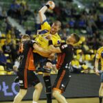 05.11.2019 Kielce. Piłka ręczna mężczyzn. Mecz PGE Vive Kielce - Zagłębie Lubin. Romaric Guillo / Jarosław Kubalski / Radio Kielce